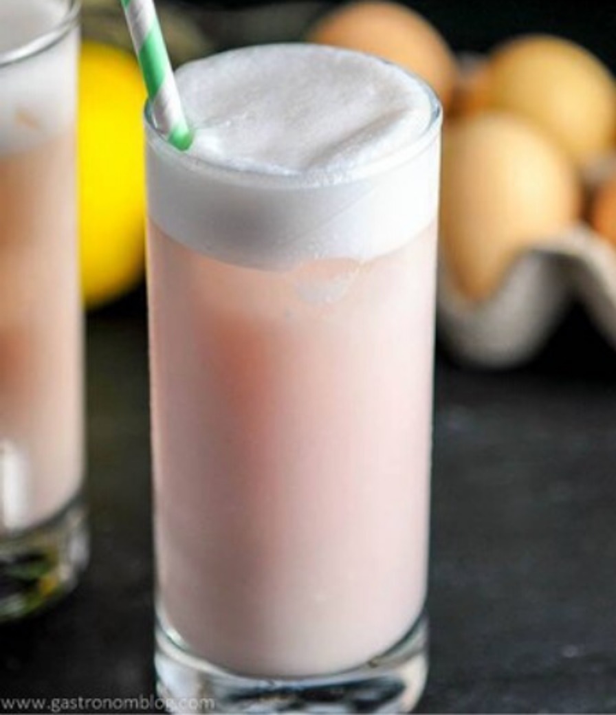 strawberry rhubarb flip drink